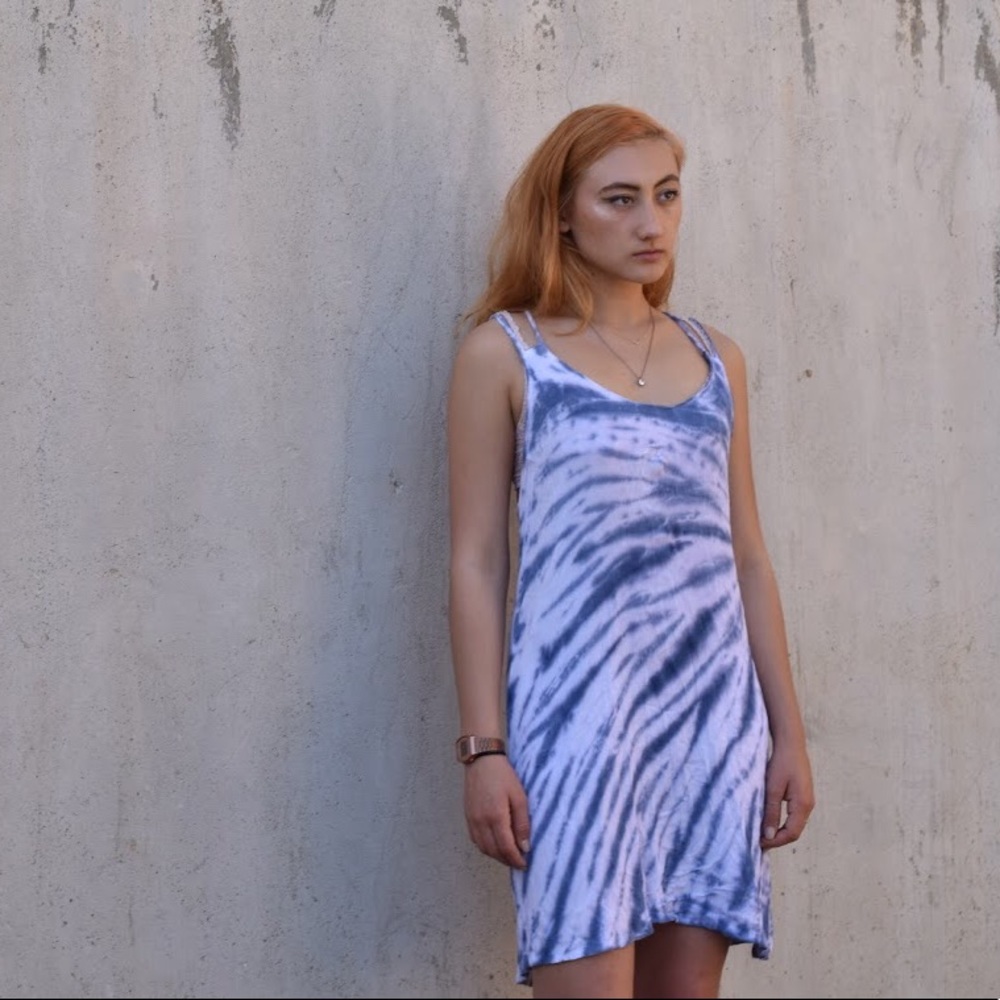 lucky brand tie-die dress/swimsuit cover up